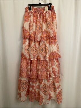 Flying Tomato Ruffle Maxi Skirt with Smocked Waist — Size L